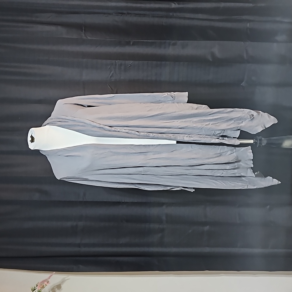 Grey Open Frontlong Front Cardigan - image 1